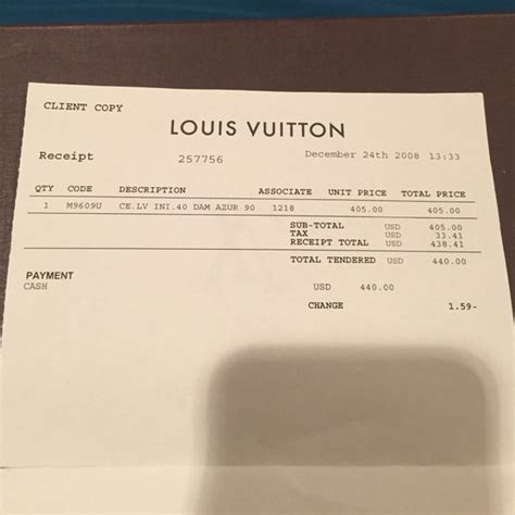 lv belt receipt|louis vuitton receipt maker.